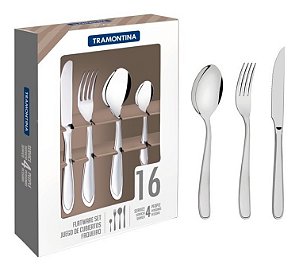 Faqueiro Talher Inox 16 PeCas Maresias Tramontina 66902554