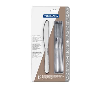 Jogo Faca Mesa Aco Inox 12PCs Laguna Tramontina 66906036