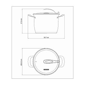 Panela Caldeirao Aco Inox Ventura 22Cm 5,5L Tramont 62365224