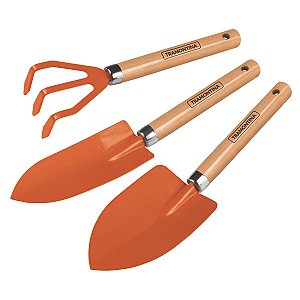 Pa Pazinha Garfo Jardim Madeira 3PCs Tramontina 78102801