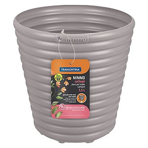 Cachepo Vaso Plastico Flores Cinza 5,5Ltramontina 78125215