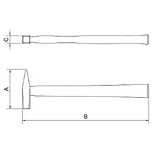 Martelo Pena Rebitar Bater Metal 800G Tramontina 40440009