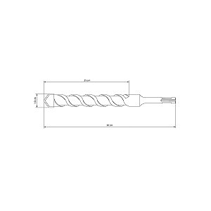 Broca Concreto Sds Plus 19Mm 300Mm Tramontina 43148141