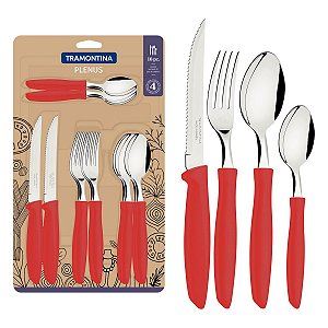 Faqueiro Talher 16 Plenus Vermelho Tramontina 23498701