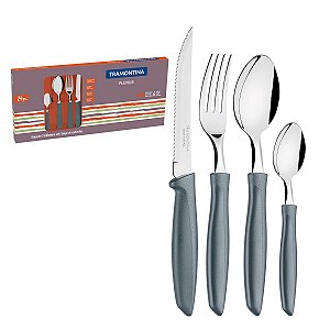 Faqueiro Talher 24 Peças Plenus Cinza Tramontina 23498602