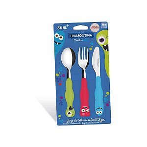 Garfo Colher Infantil Talher Monster Tramontina 23799196