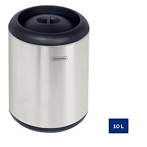 Lixeira Inox Tampa Scoth Brite 10L Tramontina 94540006