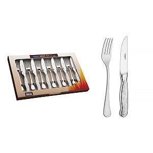Talher Churrasco Fio Liso Cabo Estampado Tramontina 66928638
