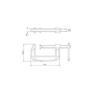 Grampo Sargento Tipo C 6 Tramontina 43190006