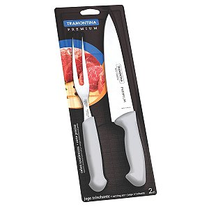 Jogo Garfo Faca Trinchante Inox Premium Tramontina 24499815