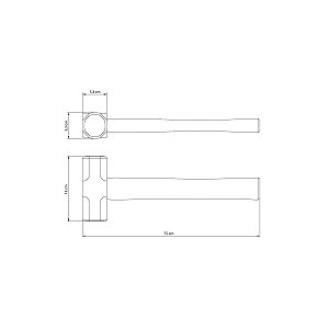 Marreta Cabo Longo 75Cm Oitavada 3Kg Tramontina 40508006