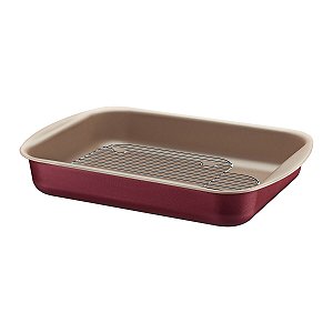 Assadeira Com Grelha Aluminio 34Cm 4,5L Tramontina 20048734