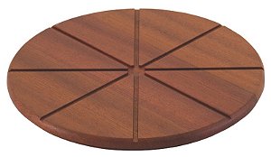 Tabua Redonda Madeira Vincos Pizza 35Cm Tramontina 10091070