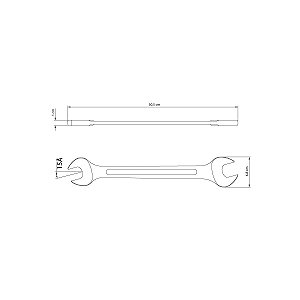 Chave Fixa Combinada Boca 30Mm 32Mm Tramontina 42006113