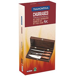Kit Churrasco Inox Natural Polywood Tramontina 21198464