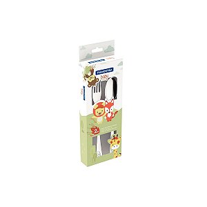 Jogo Talheres Infantil Inox Brilho Tramontina 66970030