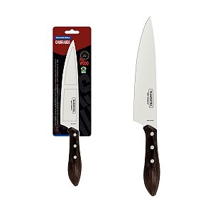 Faca Carne 8 Inox Cabo Castanho Polywood Tramontina 21189198