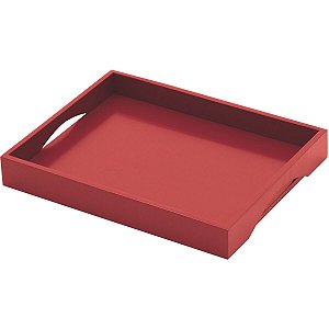 Bandeja Pequena Madeira Bebidas Vermelha Tramontina 10432807