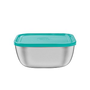 Pote Freezinox Quadrado Inox Verde 19Cm 2,4L Tramon 61221197