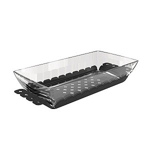 Travessa Cristal Base Preta Inox Tramontina 64800043