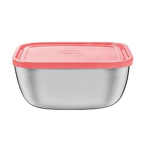 Pote Freezinox Quadrado Inox Salmão 23Cm 4L Tramont 61221235