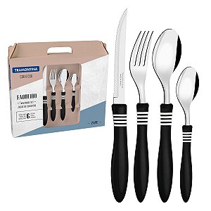 Faqueiro C/ Facas P/ Churrasco 24 Peças Tramontina 23499063