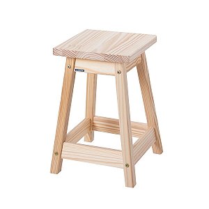 Banqueta Madeira Quadrada Média Natura Tramontina 91450047