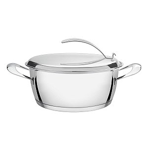 Caçarola Rasa Inox Fundo Triplo 22Cm 3,3L Tramontin 62363220