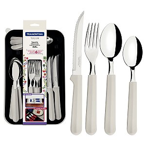 Faqueiro C/ Facas P/ Churrasco 25 Peças Tramontina 23299883
