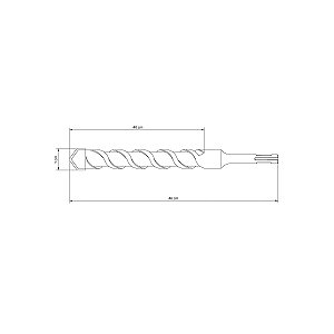 Broca Para Concreto Sds Plus 10X460 Mm Tramontina 43148122