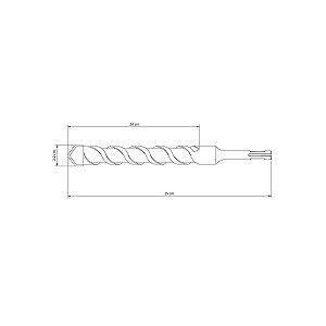 Broca Para Concreto Sds Plus 22X250 Mm Tramontina 43148147