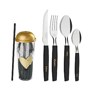 Faqueiro Inox E Cabo C/ Facas P/ Ch Tramontina 29899070
