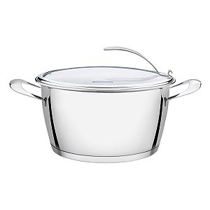 Caçarola Funda Inox Triplo Vidro 22Cm 4,2L Tramonti 62364224