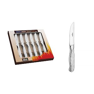 Facas Churrasco Fio Liso Gravura Estampa Tramontina 66928627