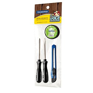 Kit Ferramentas Fita Isolante Trena 4Pç Tramontin 43408197
