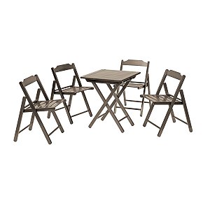 Mesa Cadeira Bar Dobrável Madeira Verniz Tramontina 10630002