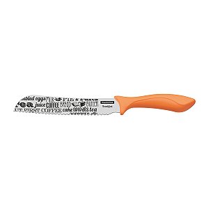 Faca Pao Inox 7 Breakfast Laranja Tramontina 29813001