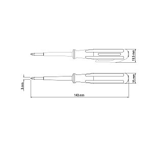 Chave Teste Philips Cruzada 1/8 X 3 Tramontina 41901110