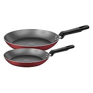 Jogo Frigideira 2Pc Loreto Vermelho Tramontina 27899106