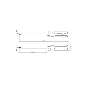 Chave Fenda Pt. Cruzada 3/16X4 41535021