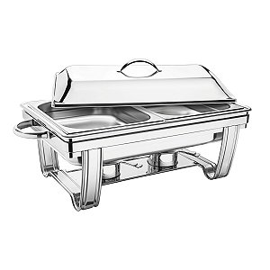 Rechaud Retang.Aco Inox 2 Cubas 1/2 61047020