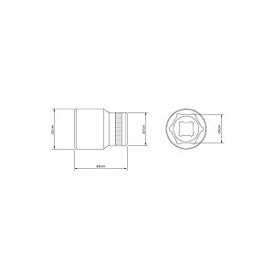 Soquete Sextavado 1/2 18Mm 43603118