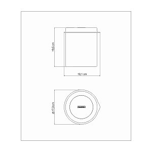 Pote Aço Inox Com Tampa Plástica Ø 16Cm 61227164