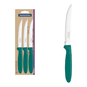 Facas Churrasco Inox 3Pc Ipanema Verde Tramontina 23360322