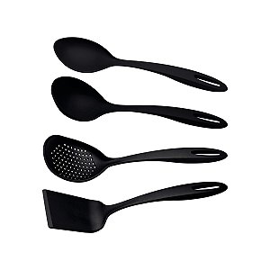 Jogo Utensílios Ability Nylon Preto 4 Peças 25199001