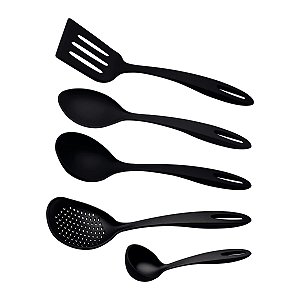 Jogo Utensilio Nylon 5Pc Abilit Preto Tramontina 25199007