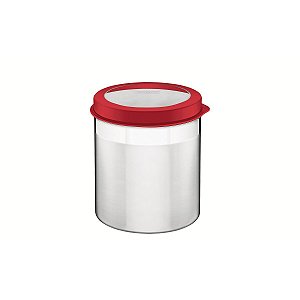 Pote Aço Inox Com Tampa Plástica Ø 16Cm 61227162