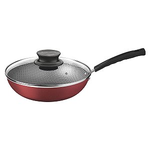 Frigideira Funda 24Cm Tampa Vermelho Tramontina 27817030