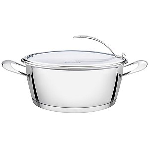 Panela Caçarola Rasa Inox Ventura 24Cm 4,2L Tramont 62363244