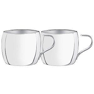 Jogo Xicaras Chá Cappucino Inox 2Pc Tramontina 64430790